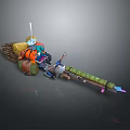 Artistic Colorful Decorative Light With Mixed Material Tassels Vibrant Details And Unique Design