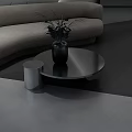 Modern Sofa Backdrop Wall With Geometric Lines And Lighting