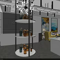 Beauty Hair Salon Interior Design With Reception Desk Sofa And Decorative Shelves