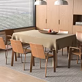 Modern Dining Table and Chair Combination Desktop Ornaments 3d model
