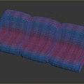 Multi Person Sofa With Pink And Blue Gradient Textured Surface Design