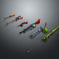 rifle cartoon weapon semi-automatic rifle battle rifle battle rifle carbine war rifle 3d model