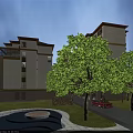 Birds Eye View Planning of Modern High Rise Residential Community With Green Spaces and Trees