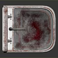 Vintage Rusted Sink With Metal Stand And Retro Design Features