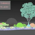 Roadside Facilities Featuring Well Trimmed Shrubs Colorful Flowers And Green Trees
