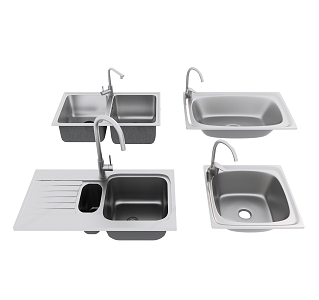 Modern Vegetable Washing Basin Stainless Steel Vegetable Washing Pool Sink 3d model