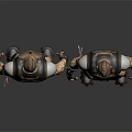 Tactical Equipped Male Character 3D Model With Front Back View Camouflage Gear