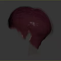 Game Movie Character Featuring Red Fringed Hair And Spherical Head Design