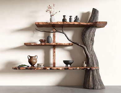 Qui Homestay Hotel Decorative Rack 3d model