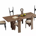 Modern Dining Table Chair Combination Dining Table Chair 3d model