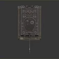 Military Tank With Number 384 Metal Exterior Cannon Barrel And Tracks Design