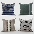 Stylish Modern Throw Pillows With Various Textured Patterns And Colorful Designs 3d model
