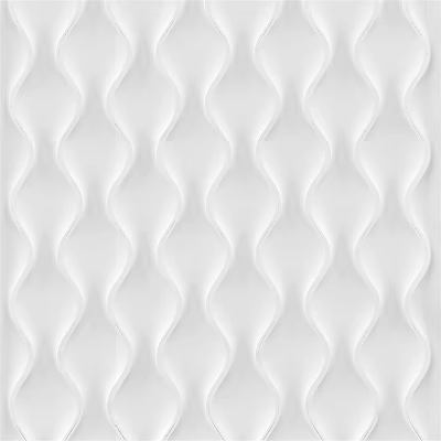 White Wavy Texture Wall with Decorative 3D Design for Modern Interior Spaces 3d model