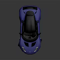 Blue Sports Car Featuring Black Roof Rear Spoiler Sleek Design And Shiny Wheels