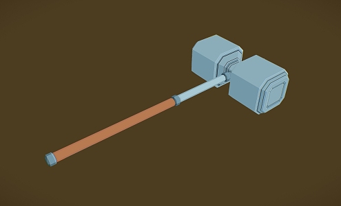 Modern Hammer Cartoon Hammer Axe 3d model