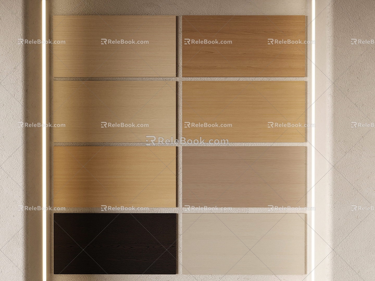 Wall Panel Wall Backboard Timber Panel Wall Trim Panel 3d model