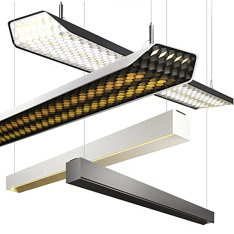 Line chandelier creative chandelier restaurant chandelier bar chandelier simple chandelier 3d model