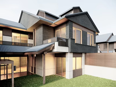 Modern Homestay Villages Self-built Villages and Homestay Hotel Homestay Farmhouse Villa Resort Hotel 3d model