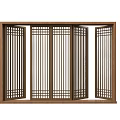 Traditional Chinese Intricate Wooden Lattice Window Screen For Home Interior Decor