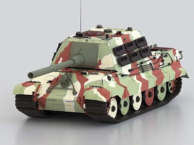 Tiger hunting tank destroyer tank toy 3d model