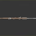 Brown Rifle 3D Model Design With Silver Barrel Magazine And Stock