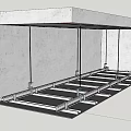 Sturdy Suspended Ceiling Structure With Metal Framework And Support Components