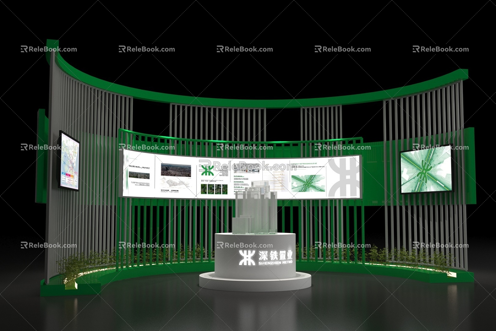 Exhibition booth temporary exhibition exhibition table island exhibition table beautiful Chen Bazhu exhibition exhibition wall 3d model