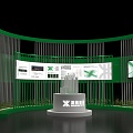 Exhibition booth temporary exhibition exhibition table island exhibition table beautiful Chen Bazhu exhibition exhibition wall 3d model