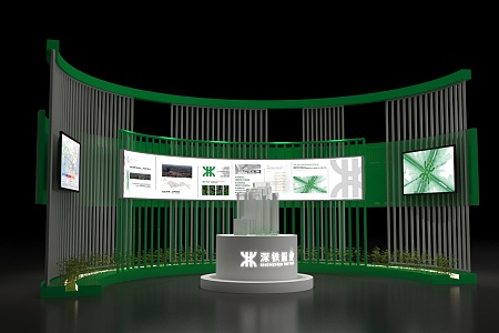 Exhibition booth temporary exhibition table island exhibition table beautiful Chen Bazhu exhibition wall 3d model