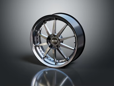 Modern Tire With Stylish Alloy Wheel Rim And Durable Rubber Tread Design 3d model