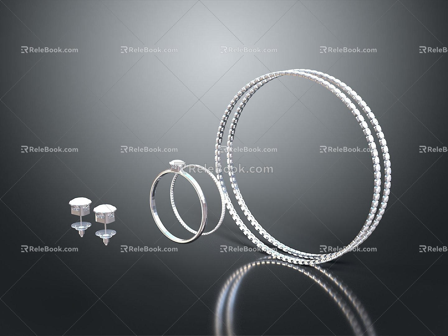 Necklace Tianzhu Necklace Diamond Ring Ornaments Jewelry Fashion Necklace Accessories Bracelet Jewelry 3d model