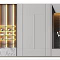 Modern Bookcase Interior Design With LED Lighting And Open Wooden Shelves