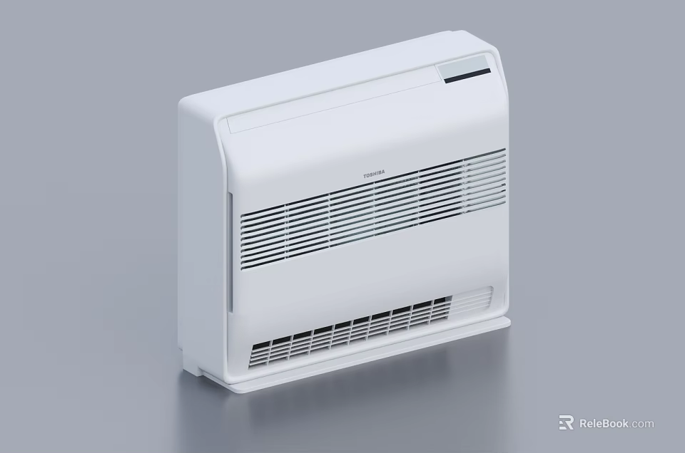 White Wall Mounted Air Conditioner Fan With Modern Sleek Design And Efficient Cooling 3d model 