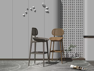 Modern Bar Chair 3d model