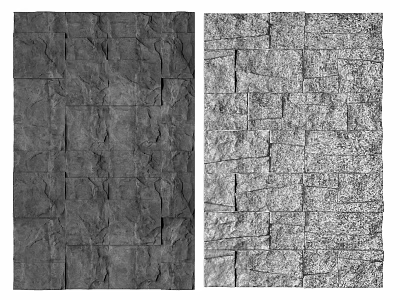 Modern background wall Stone background wall 3d model Modern background wall Stone background wall 3d model