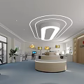 SF Express Service Hall Interior With Reception Counter Display Shelves And Modern Lighting