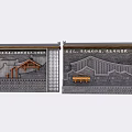 Traditional Chinese Brick Wall Reliefs With Wooden Structures And Tile Roof Design