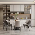Modern Living and Dining Room Interior Design With TV Wall Sofa Coffee Table And Decor