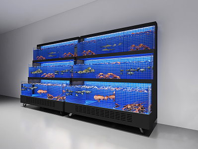 Modern Seafood Pond Seafood Cabinet 3d model