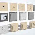 Modern socket switch socket 3d model