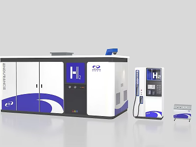 Advanced H2 Hydrogen Energy Commercial Equipment System With Modern Design And Solutions 3d model