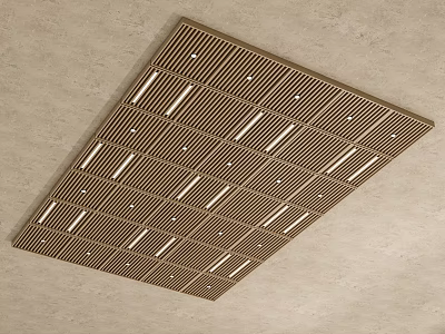 Ceiling Grille Ceiling Integrated Ceiling Wood Grille Ceiling Dining Room Ceiling Lobby Ceiling 3d model