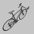 Red TREK Road Bicycle with Black Handlebars and White Rim Wheels