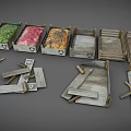 Wooden Crates And Pallets For Storing Colorful Fresh Items In Various Styles