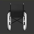 Modern Wheelchair With Black Seat White Frame Armrests And Large Wheels