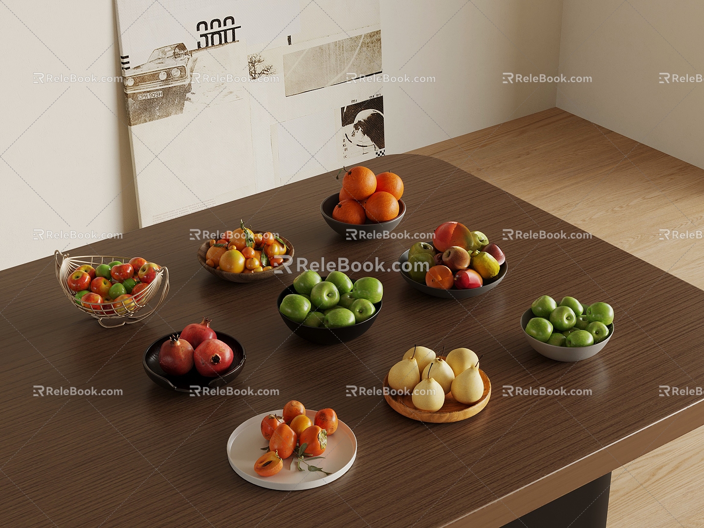 Fruit Fruit Tray Fruit Tray Banana 3d model