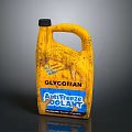 Yellow GLYCOMAN Antifreeze Coolant Liquid in Plastic Bottle with Black Cap