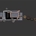Medieval Blacksmith Workshop Structure With Tall Tower And Clay Pots