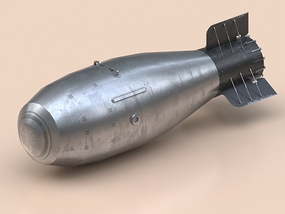 Nuclear bomb, hydrogen bomb, atomic bomb, missile bomb, shell, ground penetrating bomb 3d model