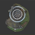 Circular Multi Storey Building With Red Brick Base Light Colored Floors Balconies And Surrounding Grass